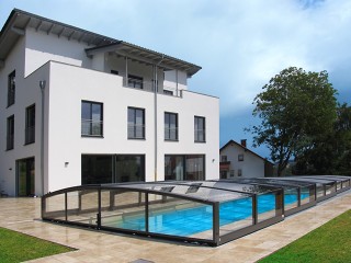 Swimming pool enclosure Viva goes well with modern house