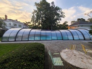 TROPEA pool enclosure is suitable even for enclosing larger pools