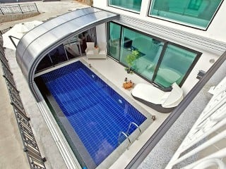 View from above swimming pool enclosure Style